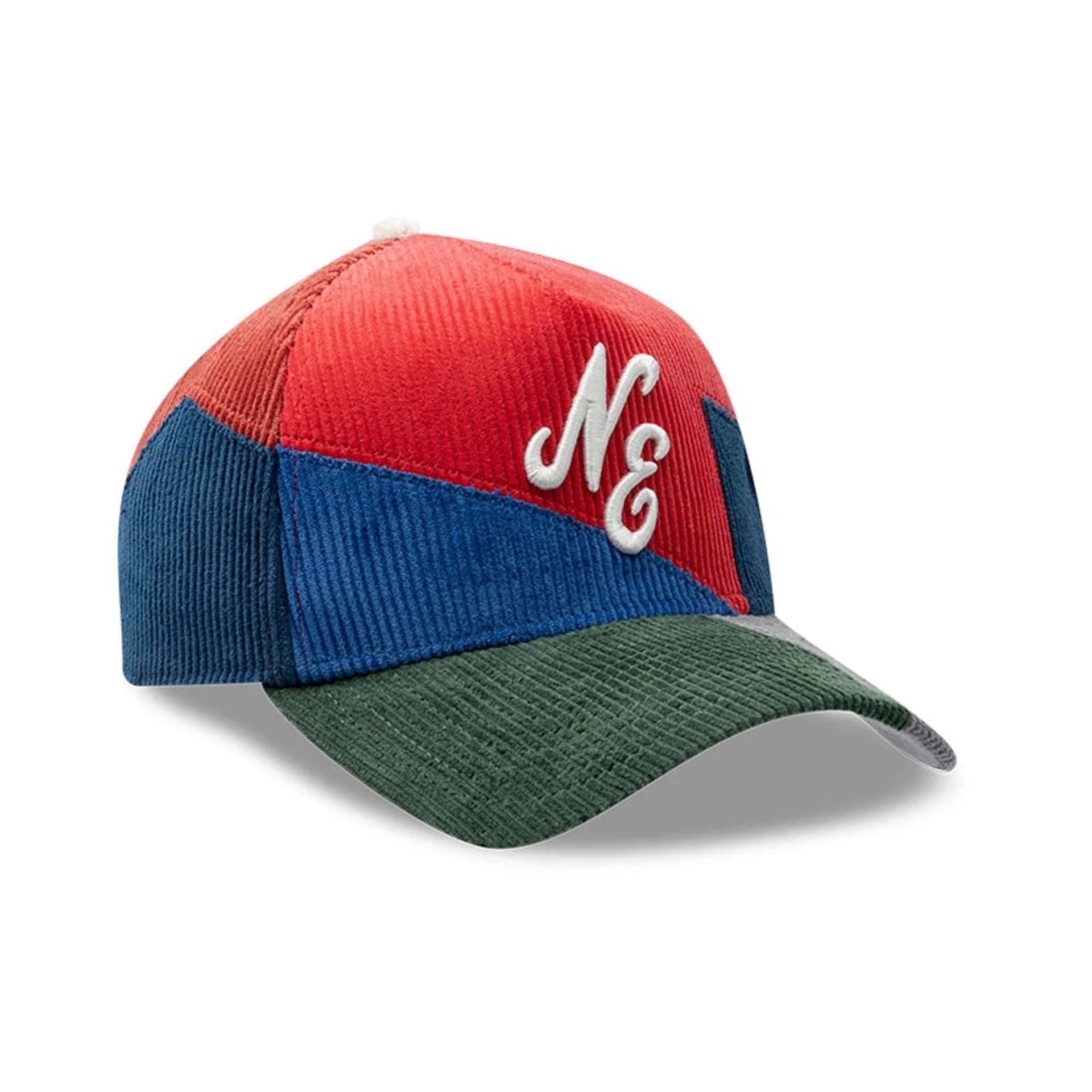 Pictured is this New Era Patchwork 9FORTY A-Frame cap in Red. 4