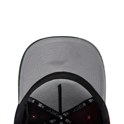 Pictured is this New Era Patchwork 9FORTY A-Frame cap in Red. 2