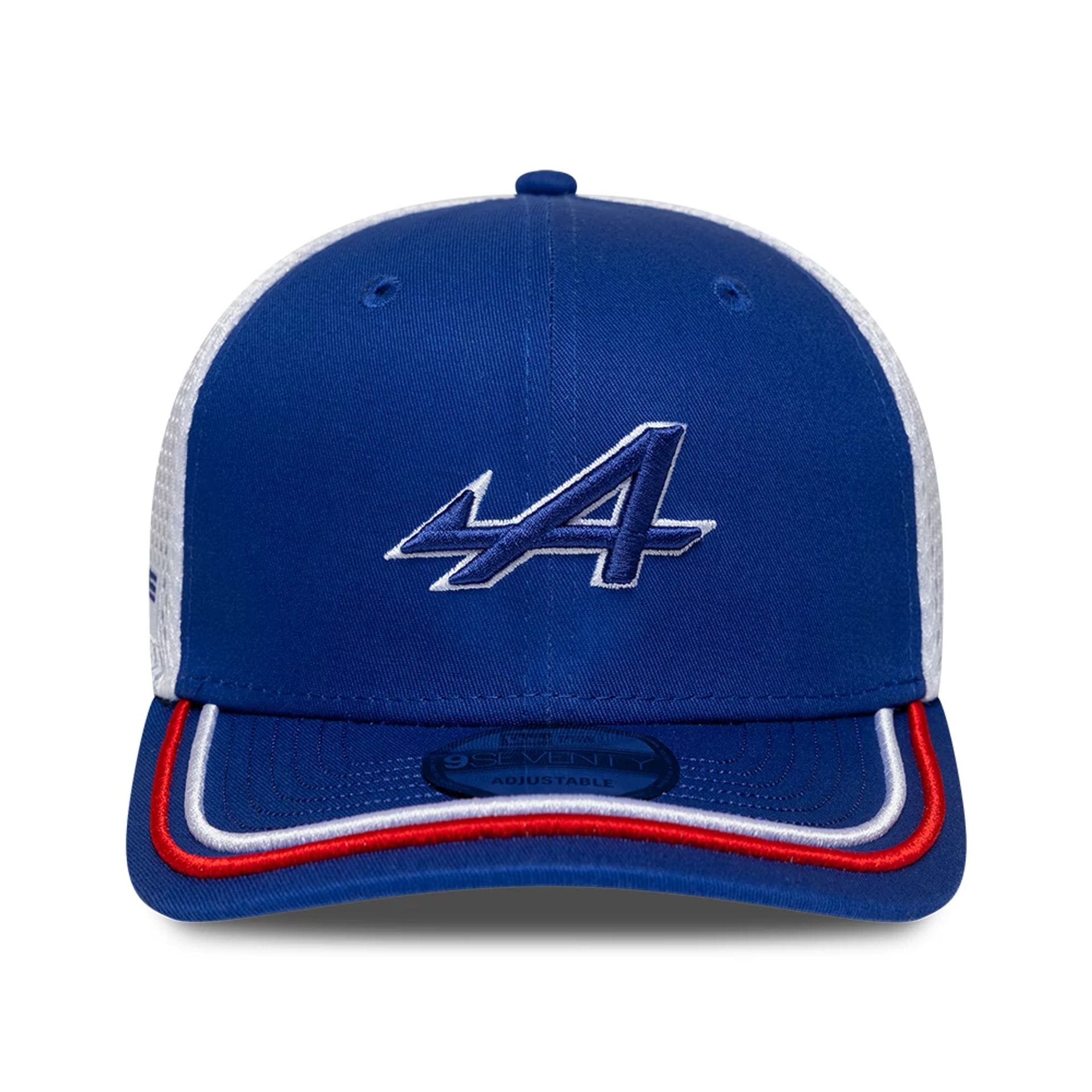 Pictured is this Alpine Racing World Endurance Championship 2025 9SEVENTY Stretch Snap adjustable cap in blue. 2