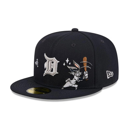 Pictured is this MLB X Looney Tunes Bugs Bunny Detroit Tigers 59FIFTY Fitted cap in navy. 4