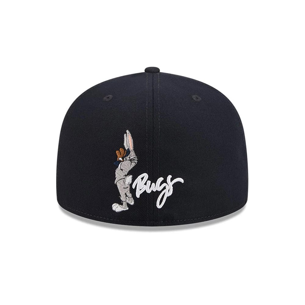 Pictured is this MLB X Looney Tunes Bugs Bunny Detroit Tigers 59FIFTY Fitted cap in navy. 5