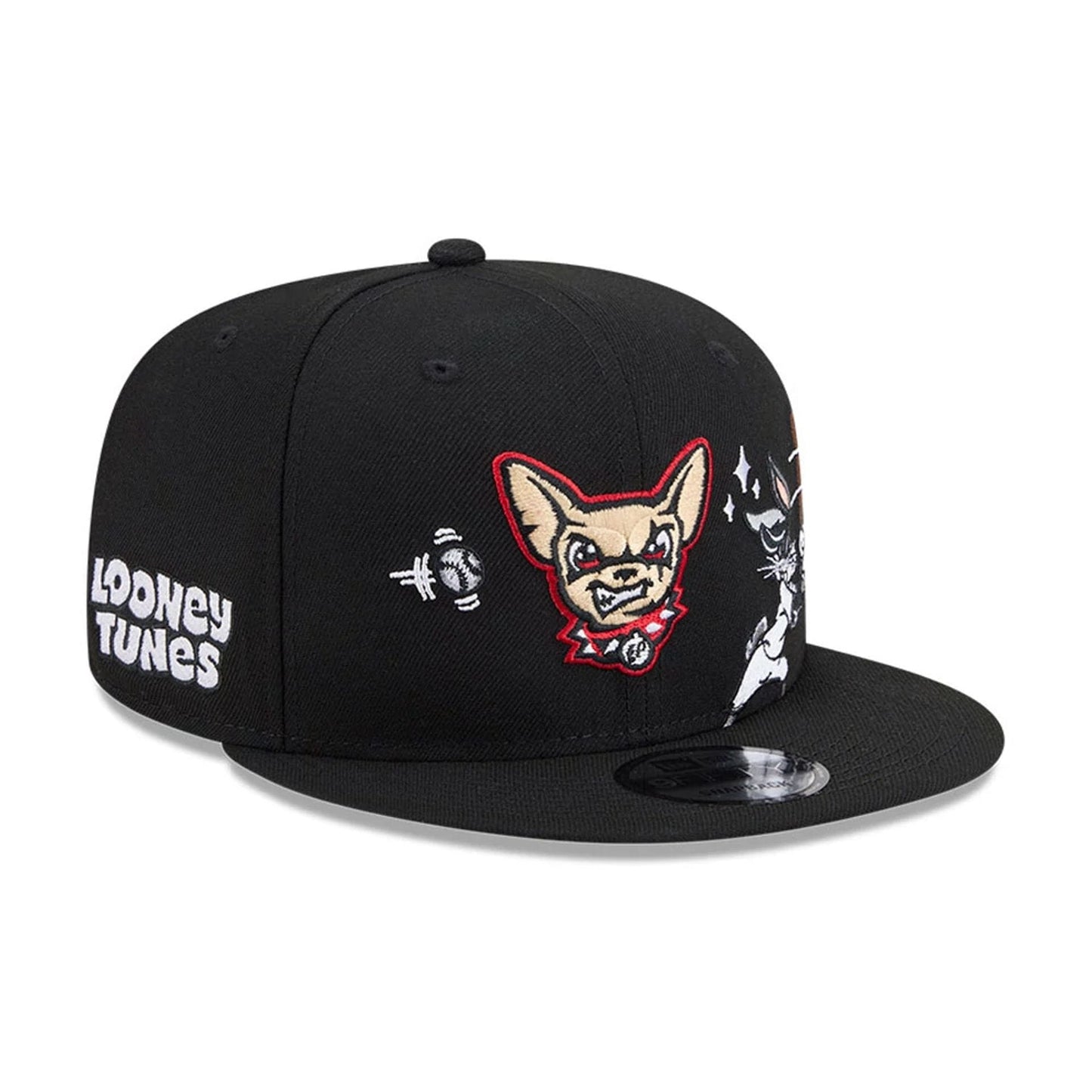 Pictured is this MiLB X Looney Tunes Bugs Bunny El Paso Chihuahuas 9FIFTY Snapback Adjustable cap in black. 4