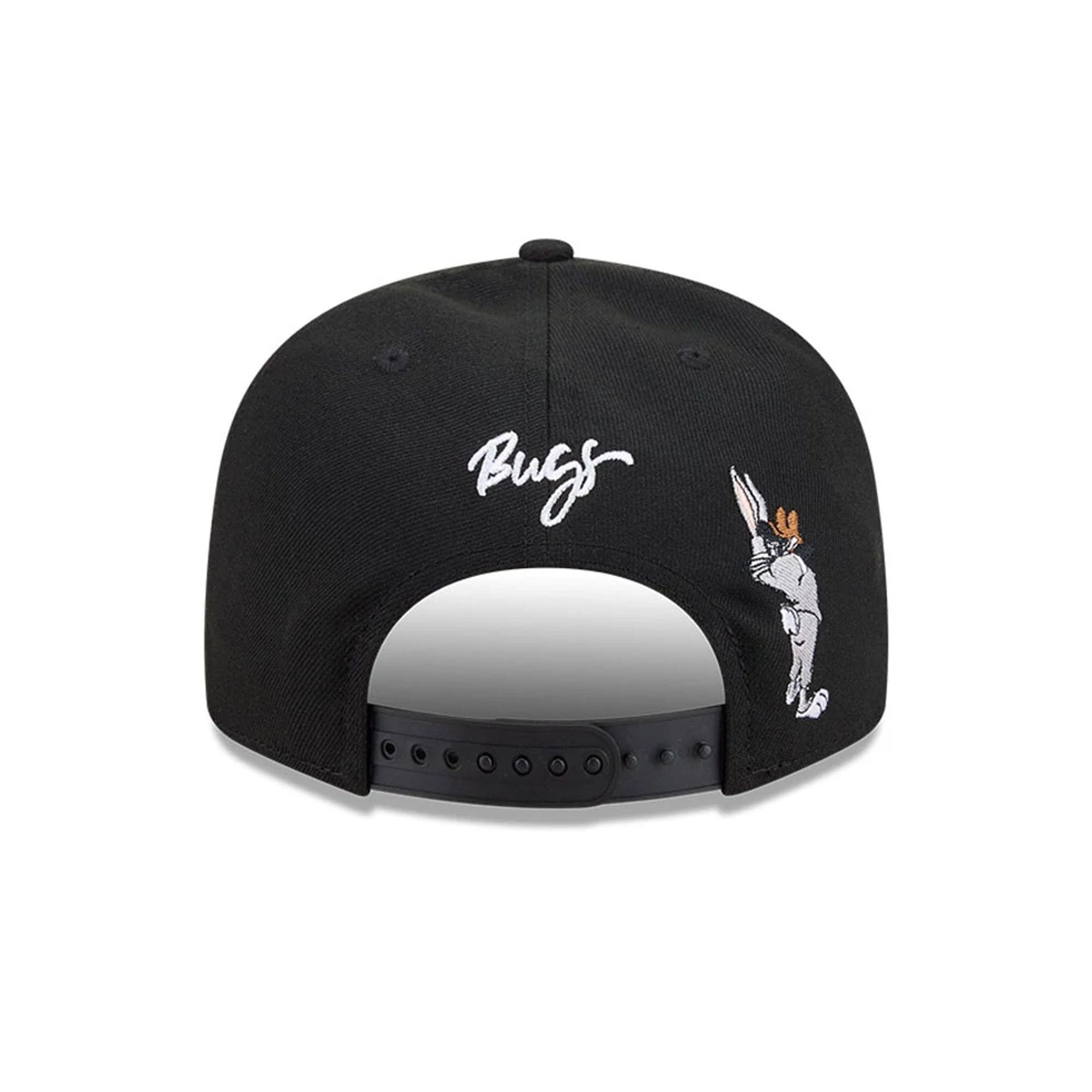 Pictured is this MiLB X Looney Tunes Bugs Bunny El Paso Chihuahuas 9FIFTY Snapback Adjustable cap in black. 5
