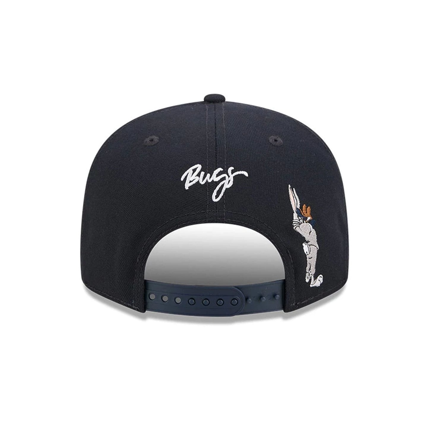Pictured is this MLB X Looney Tunes Bugs Bunny New York Yankees 9FIFTY Snapback Adjustable cap in navy. 5