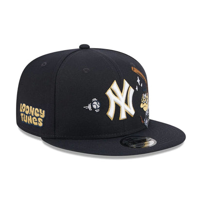 Pictured is this MLB X Looney Tunes Taz New York Yankees 9FIFTY Snapback Adjustable cap in navy. 4