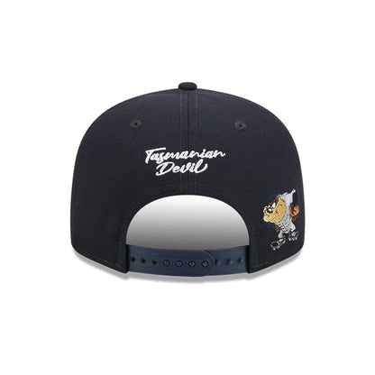Pictured is this MLB X Looney Tunes Taz New York Yankees 9FIFTY Snapback Adjustable cap in navy. 5