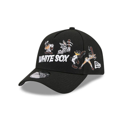 Pictured is this MLB X Looney Tunes Chicago White Sox 9FORTY A-Frame Adjustable cap in black. 4