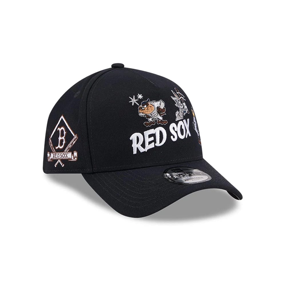 Pictured is this MLB X Looney Tunes Boston Red Sox 9FORTY A-Frame Adjustable cap in navy. 4