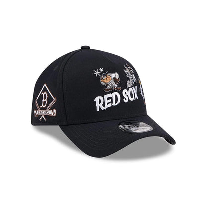 Pictured is this MLB X Looney Tunes Boston Red Sox 9FORTY A-Frame Adjustable cap in navy. 4