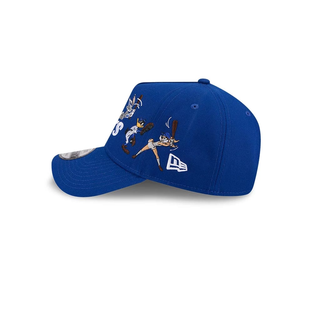 Pictured is this MLB X Looney Tunes New York Mets 9FORTY A-Frame Adjustable cap in blue. 7