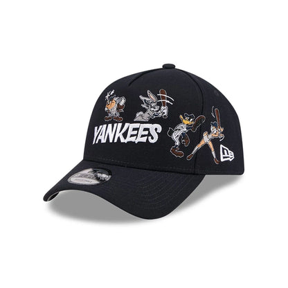 Pictured is this MLB X Looney Tunes New York Yankees 9FORTY A-Frame Adjustable cap in navy. 1