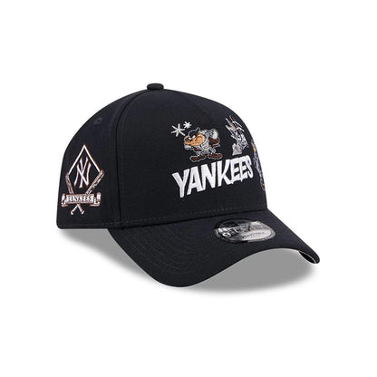 Pictured is this MLB X Looney Tunes New York Yankees 9FORTY A-Frame Adjustable cap in navy. 4