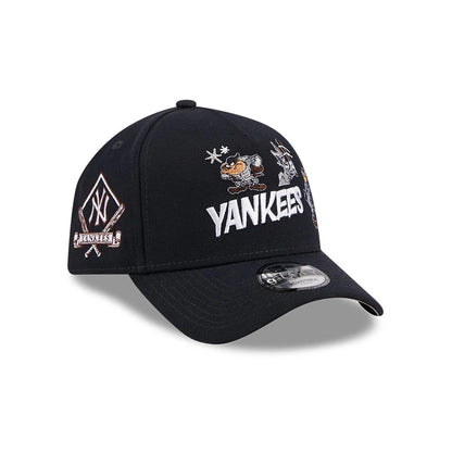 Pictured is this MLB X Looney Tunes New York Yankees 9FORTY A-Frame Adjustable cap in navy. 4