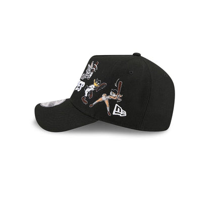Pictured is this MiLB X Looney Tunes Albuquerque Isotopes 9FORTY A-Frame Adjustable cap in black. 7