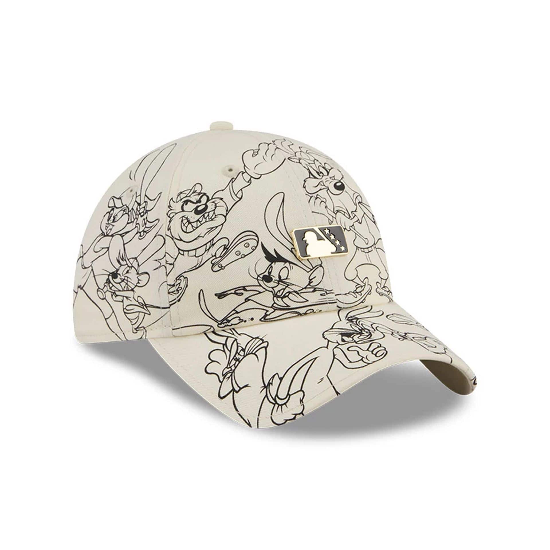 Pictured is this MiLB X Looney Tunes Minor League Logo Casual Classic Adjustable cap in Cream. 4