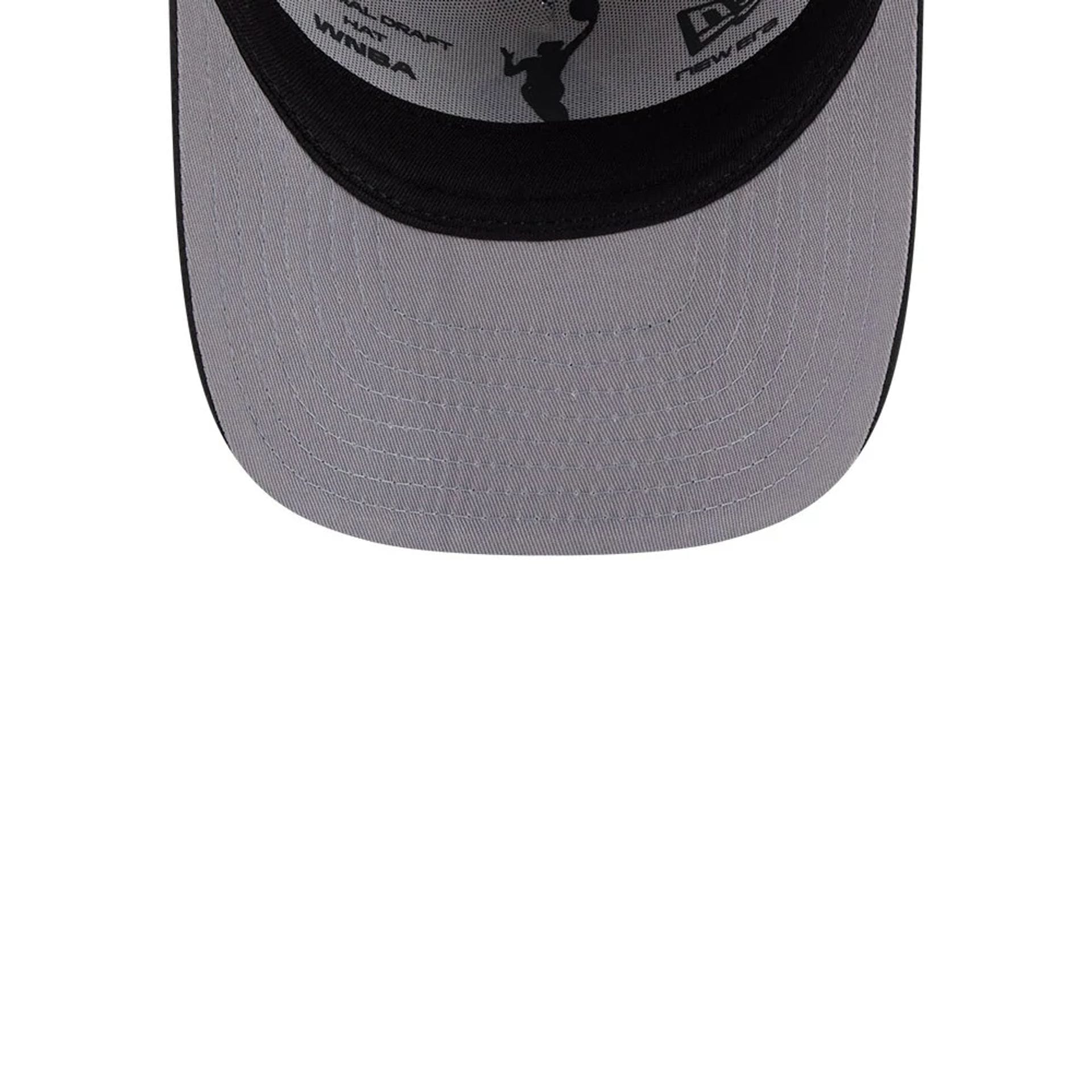 Pictured is this WNBA Draft 2026 Las Vegas Aces 9FIFTY A-Frame Snapback cap in silver. 7