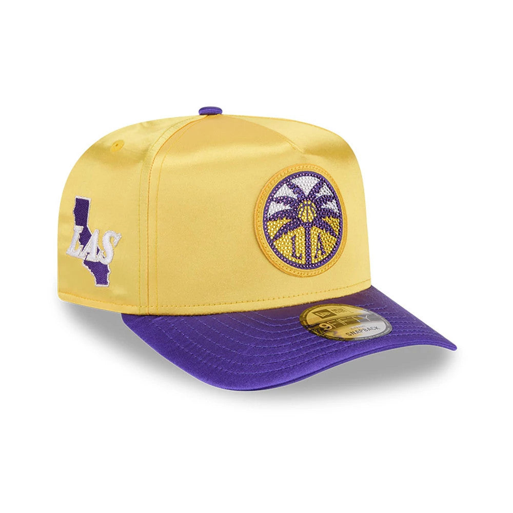 Pictured is this WNBA Draft 2026 Los Angeles Sparks 9FIFTY A-Frame Snapback cap in yellow. 1