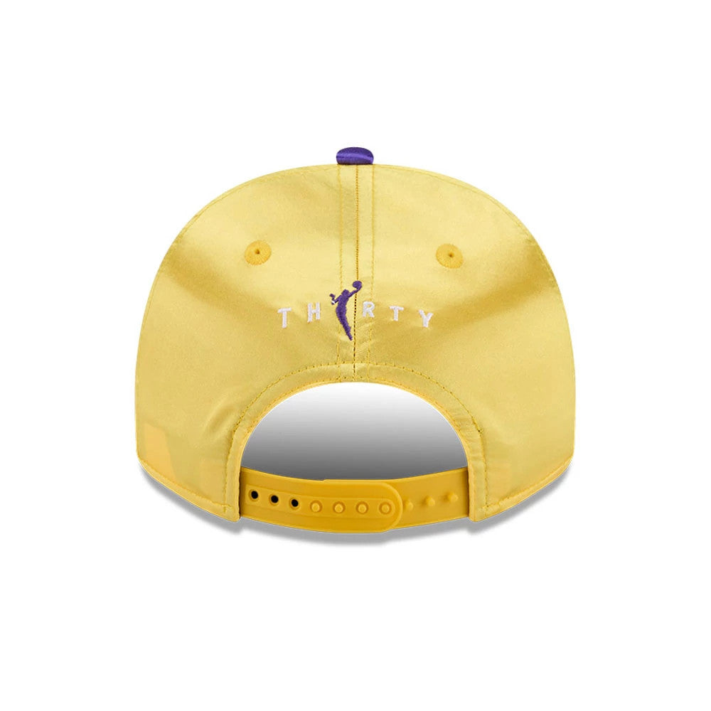 Pictured is this WNBA Draft 2026 Los Angeles Sparks 9FIFTY A-Frame Snapback cap in yellow. 7