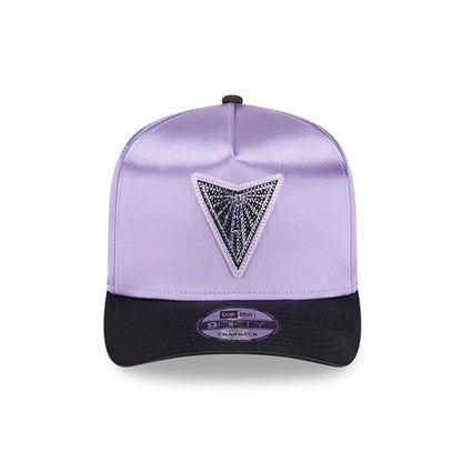 Pictured is this WNBA Draft 2026 Golden State Valkyries 9FIFTY A-Frame Snapback cap in pastel purple. 3