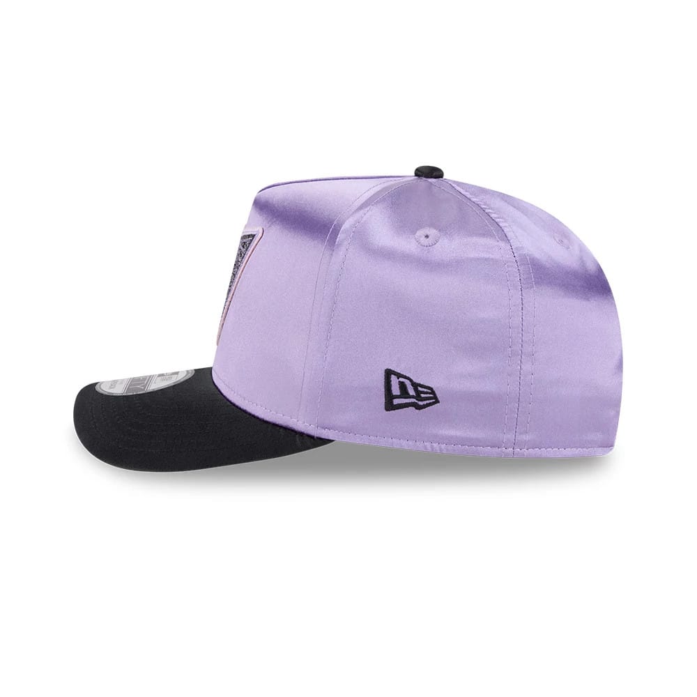 Pictured is this WNBA Draft 2026 Golden State Valkyries 9FIFTY A-Frame Snapback cap in pastel purple. 6