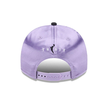Pictured is this WNBA Draft 2026 Golden State Valkyries 9FIFTY A-Frame Snapback cap in pastel purple. 7