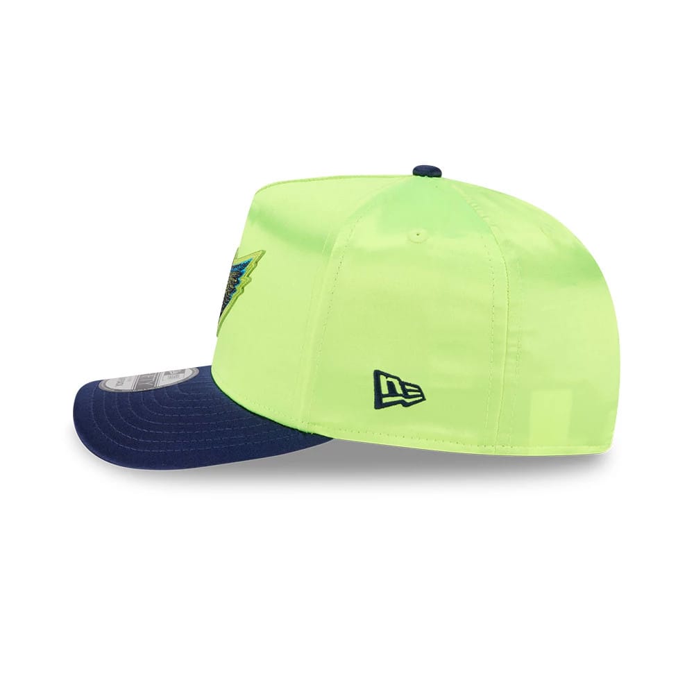 Pictured is this WNBA Draft 2026 Dallas Wings 9FIFTY A-Frame Snapback cap in bright green. 6