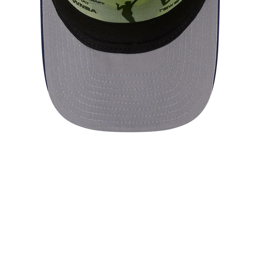 Pictured is this WNBA Draft 2026 Dallas Wings 9FIFTY A-Frame Snapback cap in bright green. 2