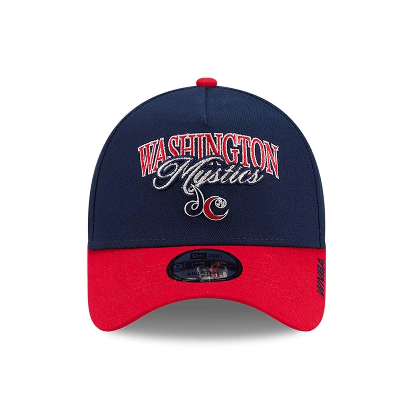 Pictured is this WNBA Tip Off 2026 Washington Mystics 9FORTY A-Frame cap in navy. 2