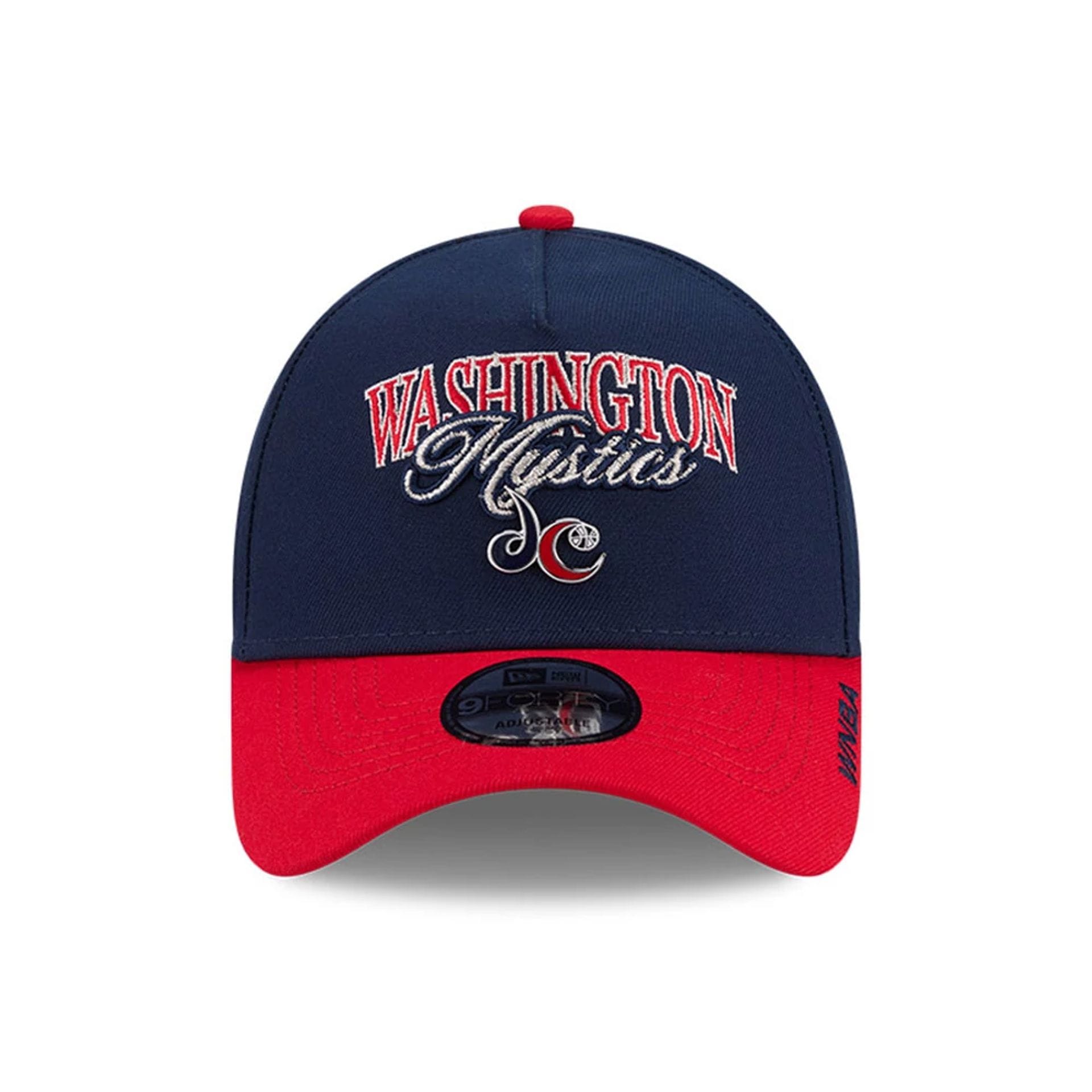 Pictured is this WNBA Tip Off 2026 Washington Mystics 9FORTY A-Frame cap in navy. 2