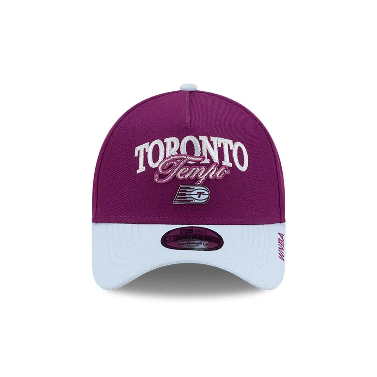Pictured is this WNBA Tip Off 2026 Toronto Tempo 9FORTY A-Frame cap in dark red. 2