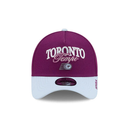 Pictured is this WNBA Tip Off 2026 Toronto Tempo 9FORTY A-Frame cap in dark red. 2
