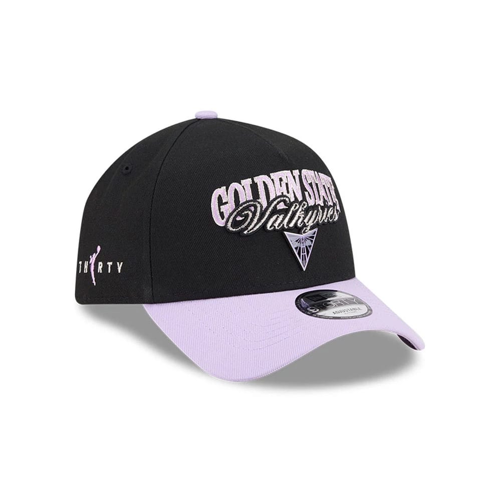 Pictured is this WNBA Tip Off 2026 Golden State Valkyries 9FORTY A-Frame cap in black. 3