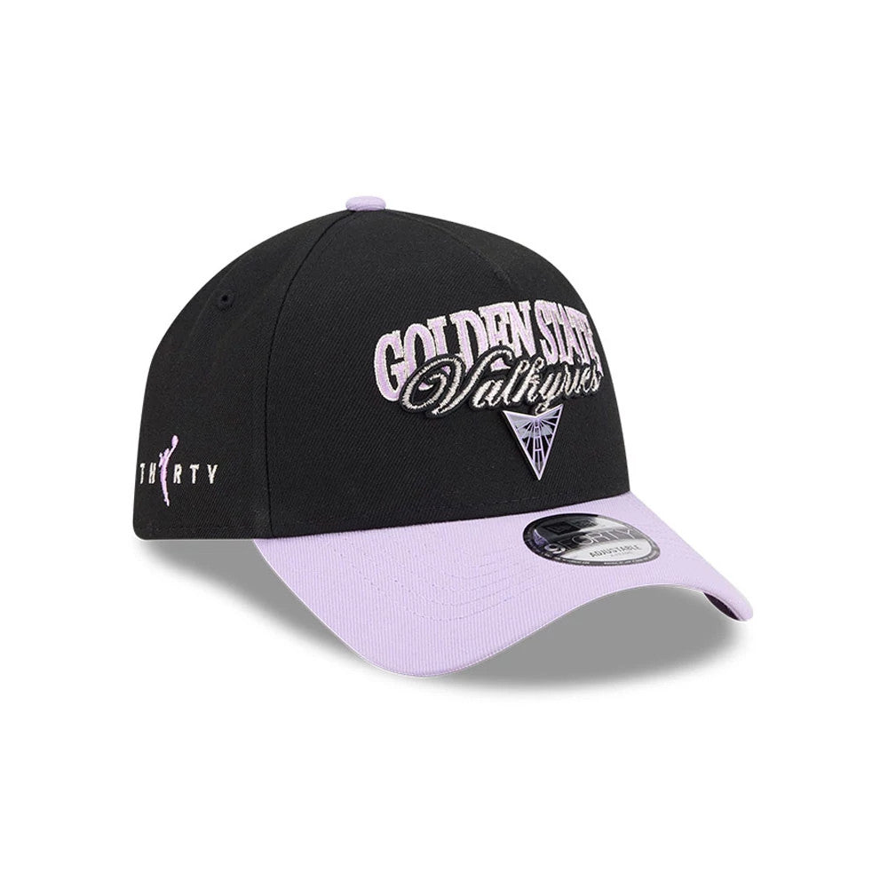 Pictured is this WNBA Tip Off 2026 Golden State Valkyries 9FORTY A-Frame cap in black. 3