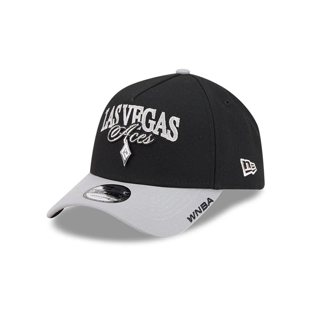 Pictured is this WNBA Tip Off 2026 Las Vegas Aces 9FORTY A-Frame cap in black. 1