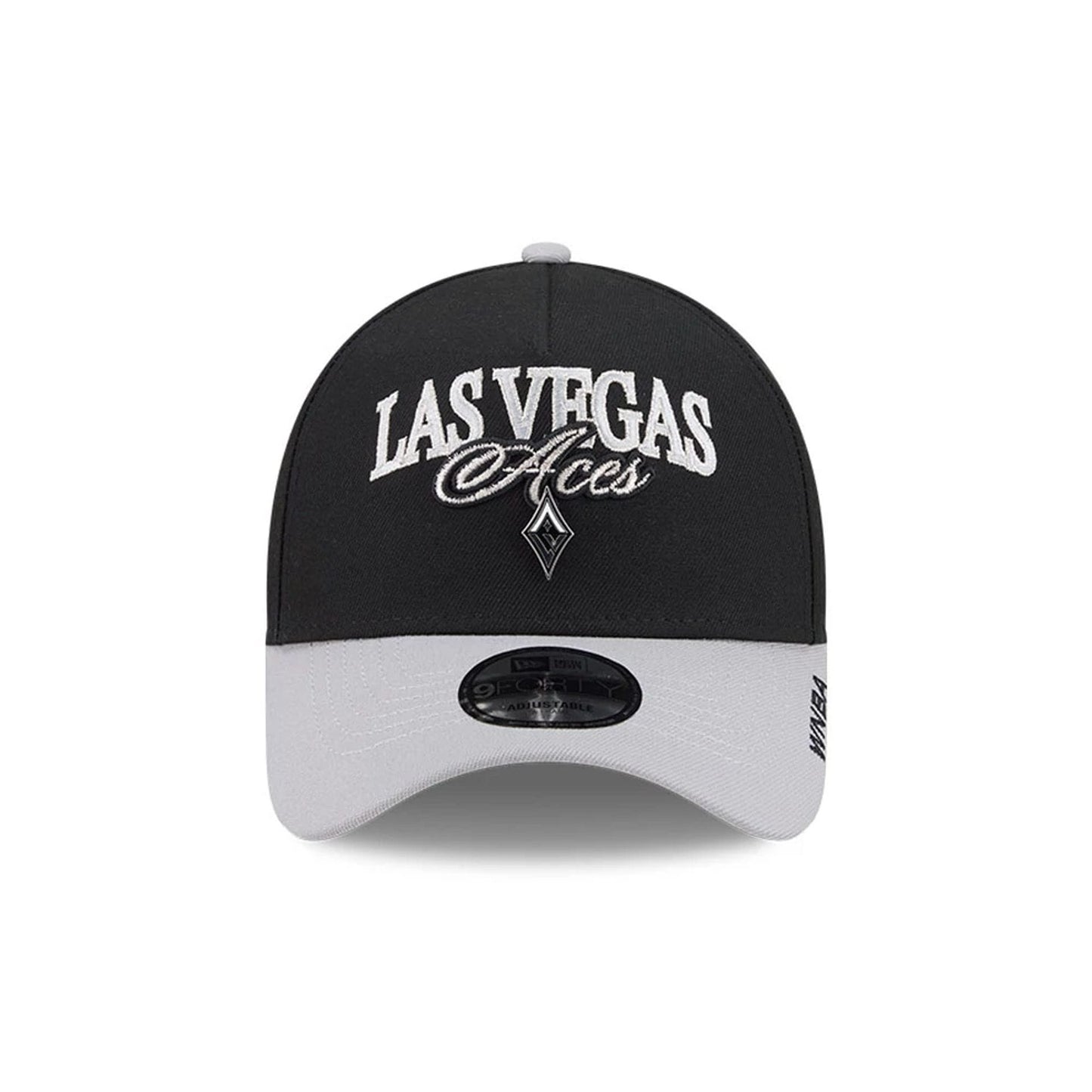 Pictured is this WNBA Tip Off 2026 Las Vegas Aces 9FORTY A-Frame cap in black. 2