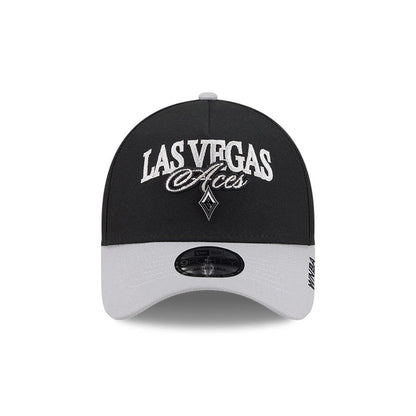 Pictured is this WNBA Tip Off 2026 Las Vegas Aces 9FORTY A-Frame cap in black. 2