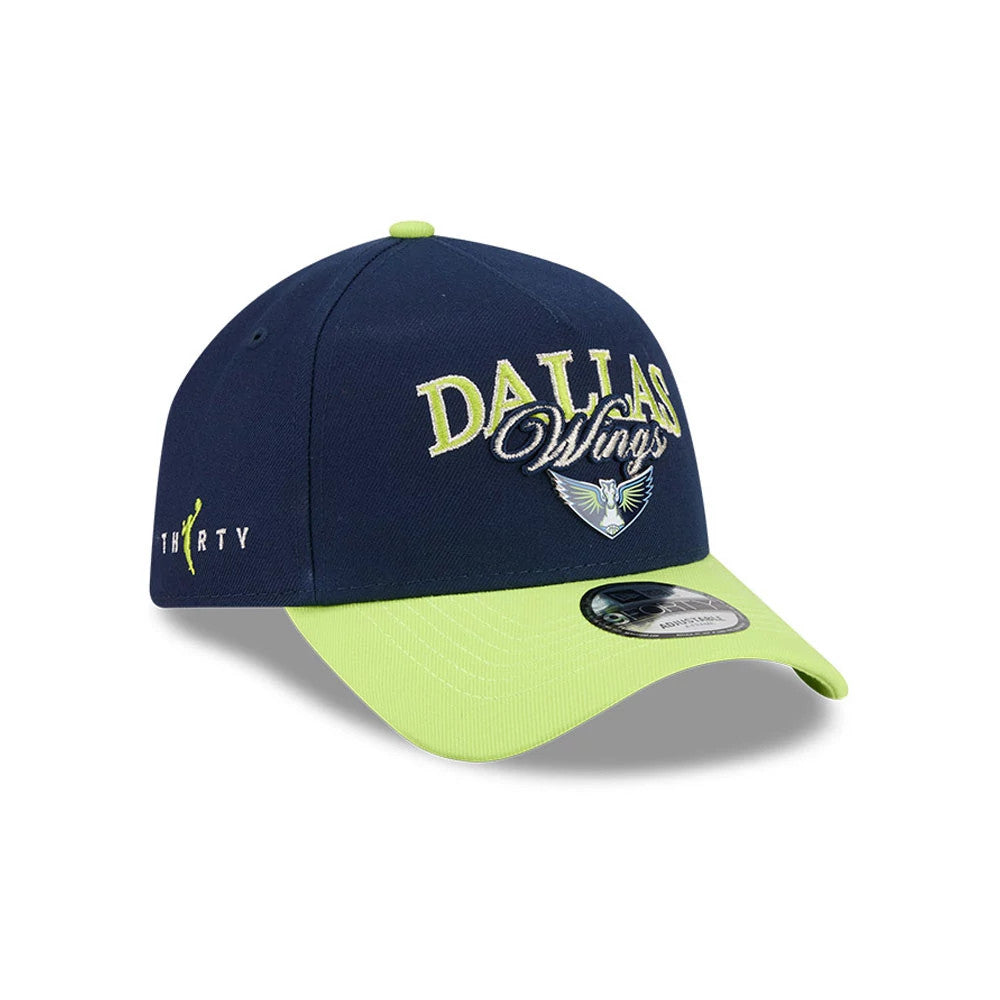 Pictured is this WNBA Tip Off 2026 Dallas Wings 9FORTY A-Frame cap in navy. 3