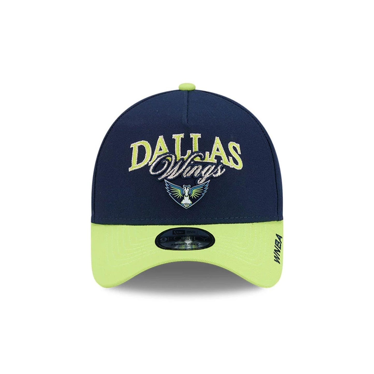 Pictured is this WNBA Tip Off 2026 Dallas Wings 9FORTY A-Frame cap in navy. 2