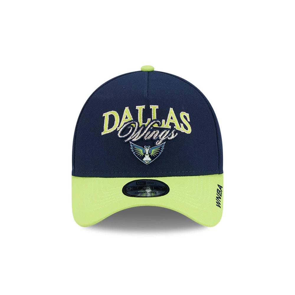 Pictured is this WNBA Tip Off 2026 Dallas Wings 9FORTY A-Frame cap in navy. 2