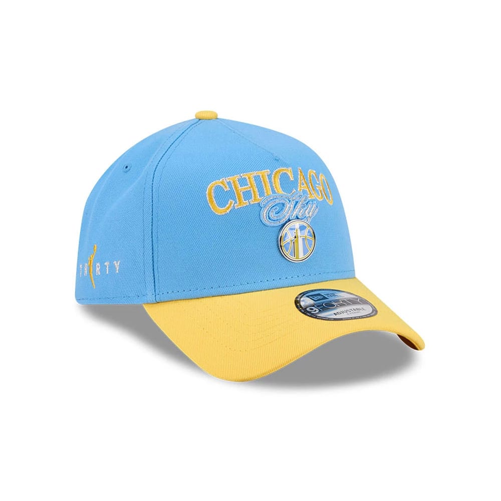 Pictured is this WNBA Tip Off 2026 Chicago Sky 9FORTY A-Frame cap in light blue. 4