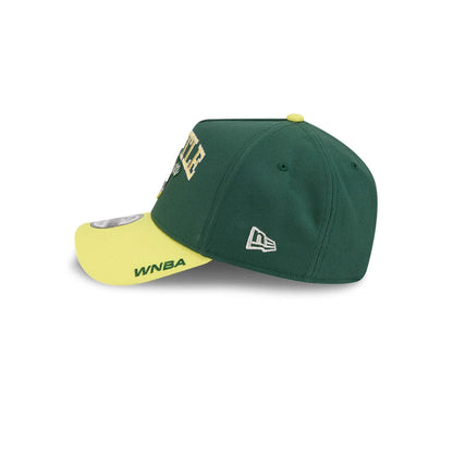 Pictured is this WNBA Tip Off 2026 Seattle Storm 9FORTY A-Frame cap in dark green. 5