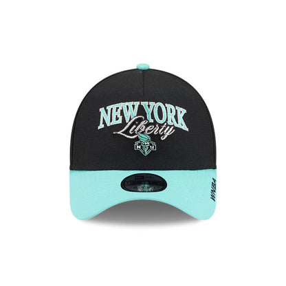 Pictured is this WNBA Tip Off 2026 New York Liberty 9FORTY A-Frame cap in black. 2