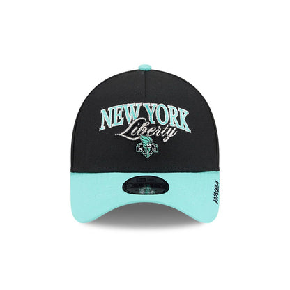 Pictured is this WNBA Tip Off 2026 New York Liberty 9FORTY A-Frame cap in black. 2