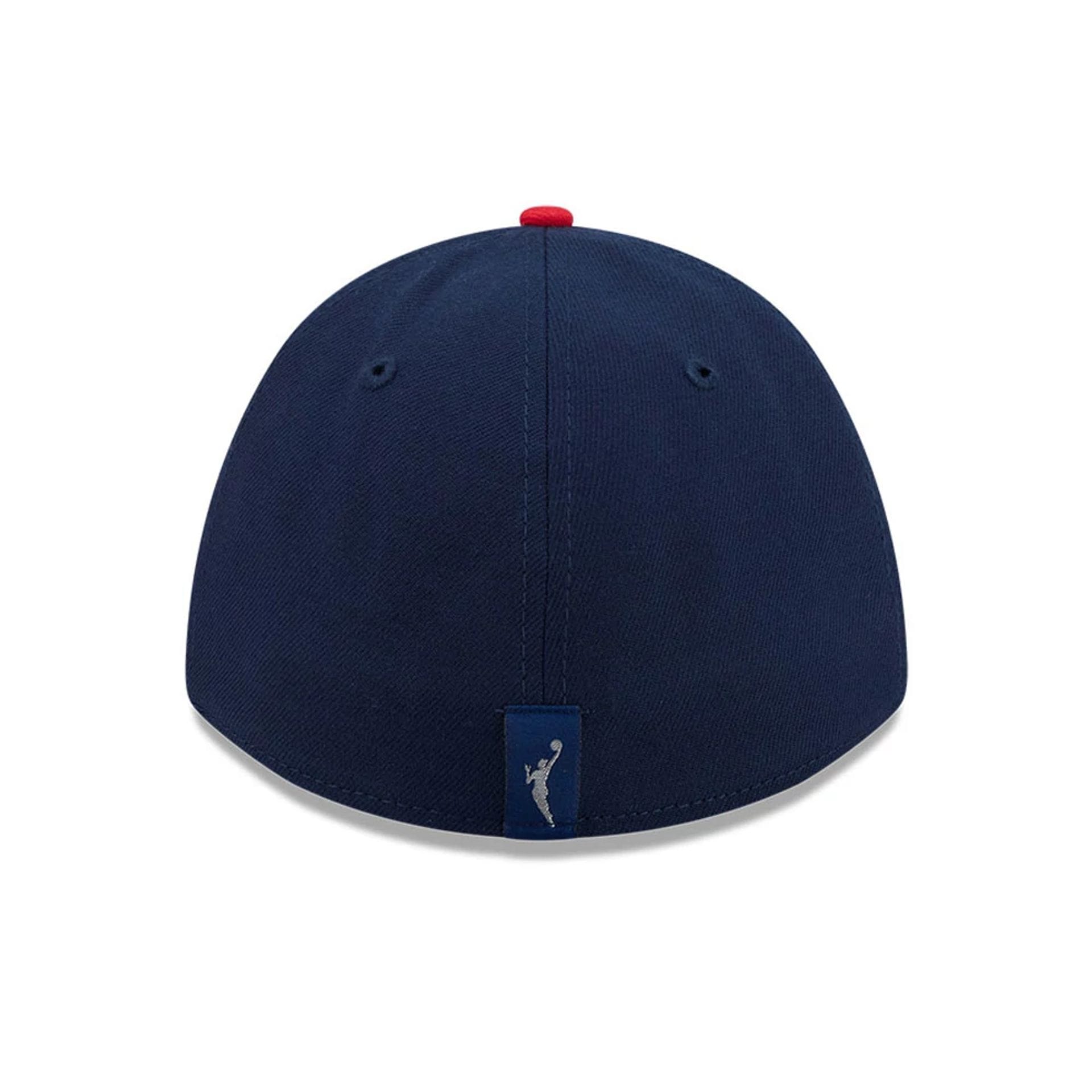 Pictured is this WNBA Tip Off 2026 Indiana Fever 39THIRTY M-Crown Stretch Fit cap in navy. 5