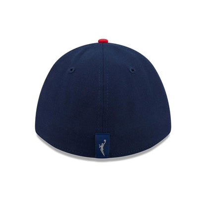 Pictured is this WNBA Tip Off 2026 Indiana Fever 39THIRTY M-Crown Stretch Fit cap in navy. 5