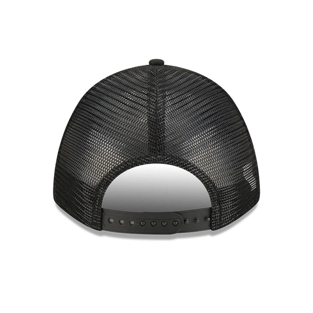 Pictured is this NHL Stanley Cup Champions Anaheim Ducks 9FORTY M-Crown A-Frame Trucker Adjustable cap in black. 7