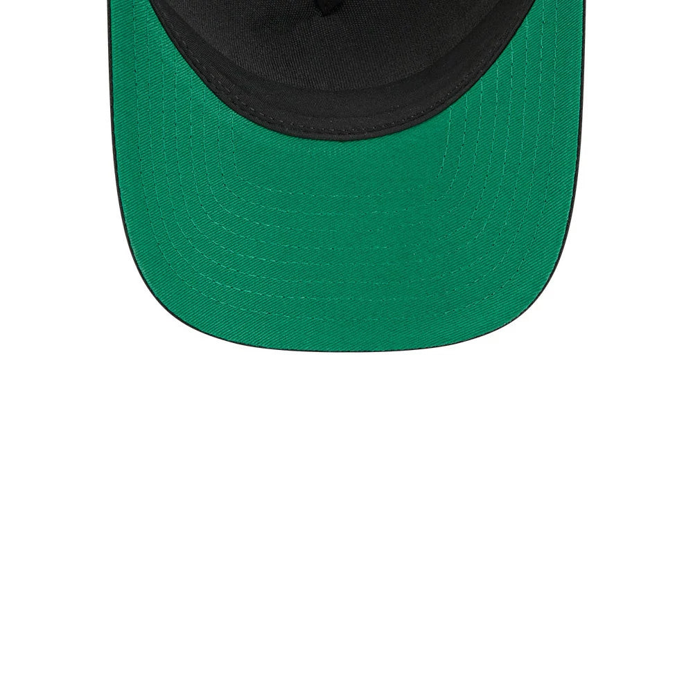 Pictured is this NHL Stanley Cup Champions Chicago Blackhawks 9FORTY M-Crown A-Frame Trucker Adjustable cap in black. 2