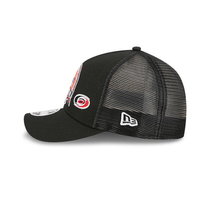 Pictured is this NHL Stanley Cup Champions Detroit Red Wings 9FORTY M-Crown A-Frame Trucker Adjustable cap in black. 5