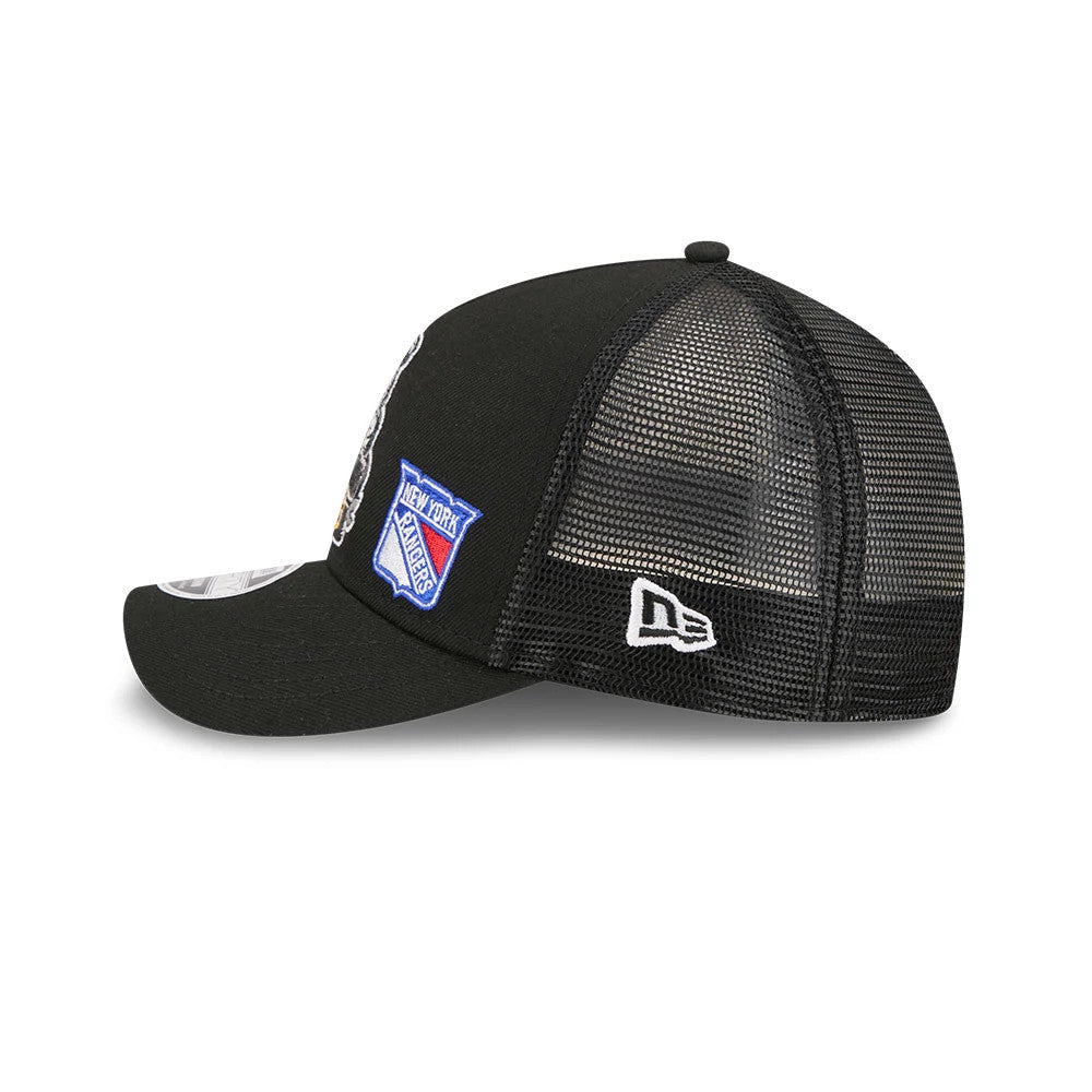 Pictured is this NHL Stanley Cup Champions Boston Bruins 9FORTY M-Crown A-Frame Trucker Adjustable cap in black. 5