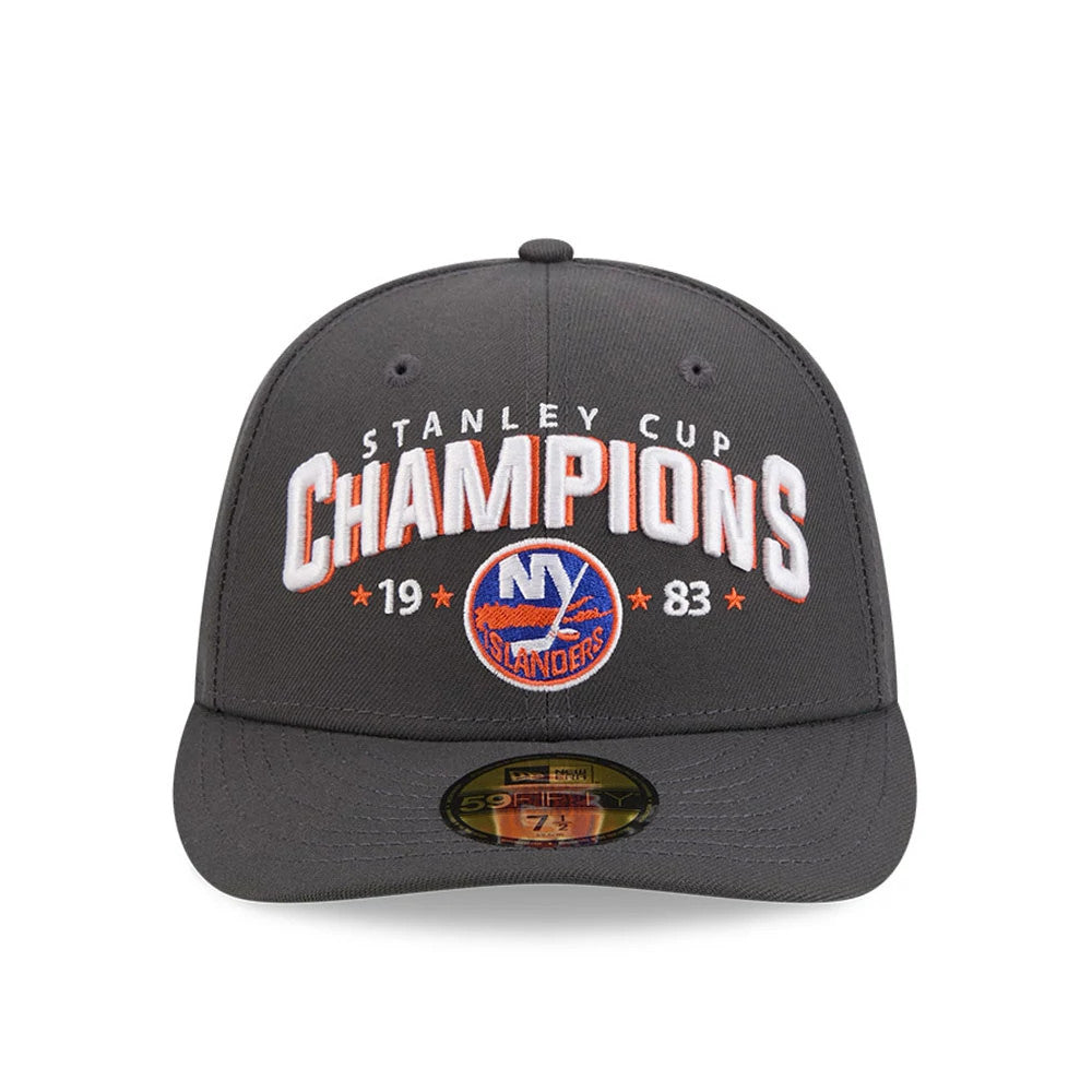 Pictured is this NHL Stanley Cup Champions New York Islanders 59FIFTY Fitted cap in dark grey. 3